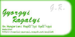 gyorgyi ragalyi business card
